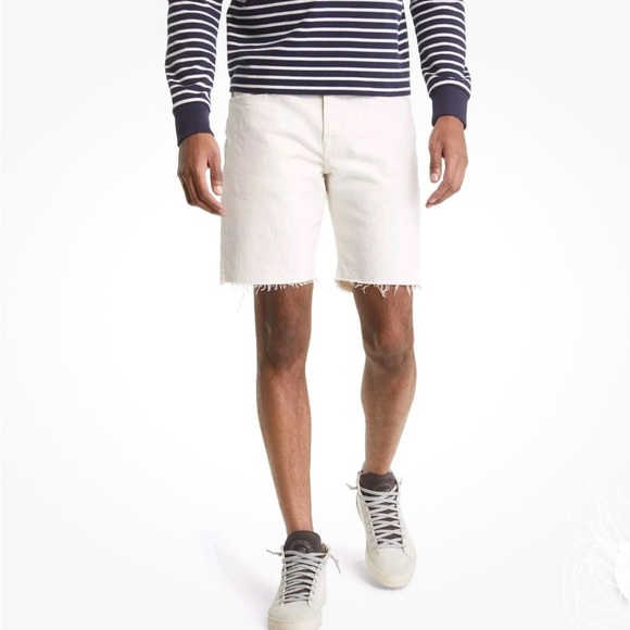 NWT FRAME Denim L’Homme Cut Off Jean Shorts in Off White $175 size 38 - Picture 1 of 16
